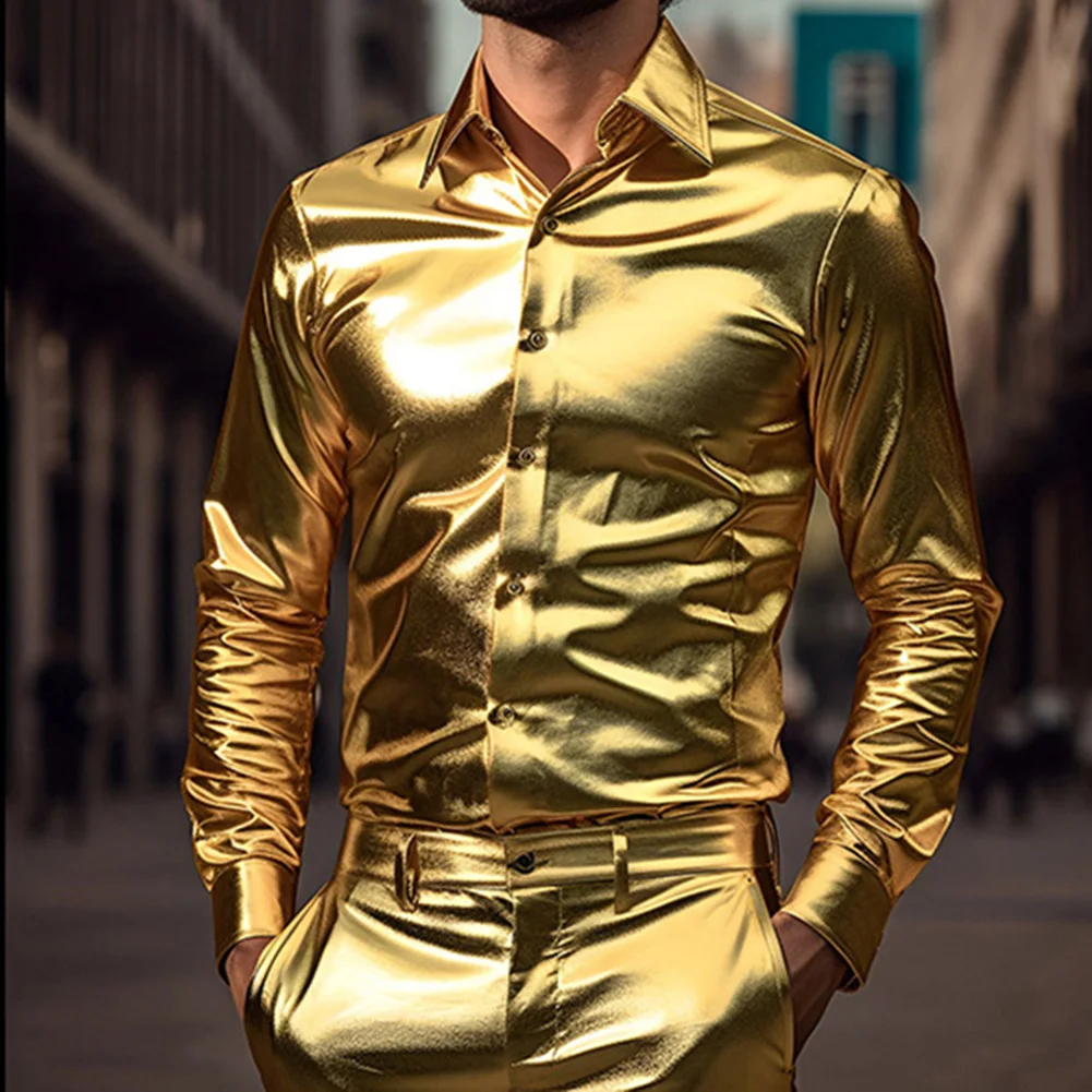 Male Button Down Dress Shirts Shirt Nightclub Long Sleeve Men Shiny Casual Glitter Comfy Fashion Hot New Stylish
Male Button Down Dress Shirts Shirt Nightclub Long Sleeve Men Shiny Casual Glitter Comfy Fashion Hot New Stylish