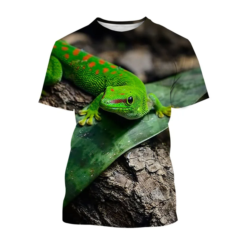 Футболка Gecko мужская с 3D-принтом рептилии, модный топ с круглым вырезом, пуловер оверсайз с коротким рукавом и графикой, летняя одежда
Футболка Gecko мужская с 3D-принтом рептилии, модный топ с круглым вырезом, пуловер оверсайз с коротким рукавом и графикой, летняя одежда