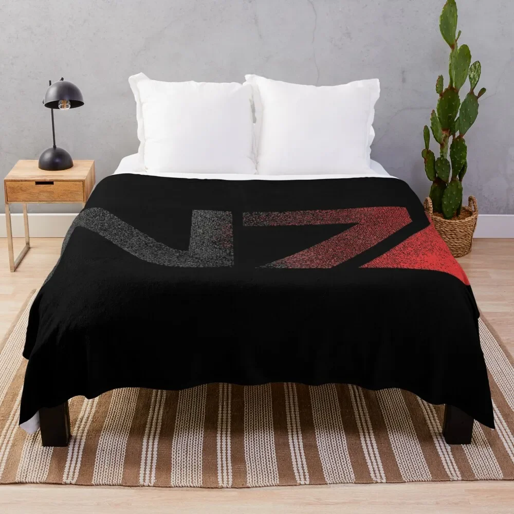 

Масс Эффект N7 Состаренный логотип плед одеяло Спальный мешок для сна набивные одеяла