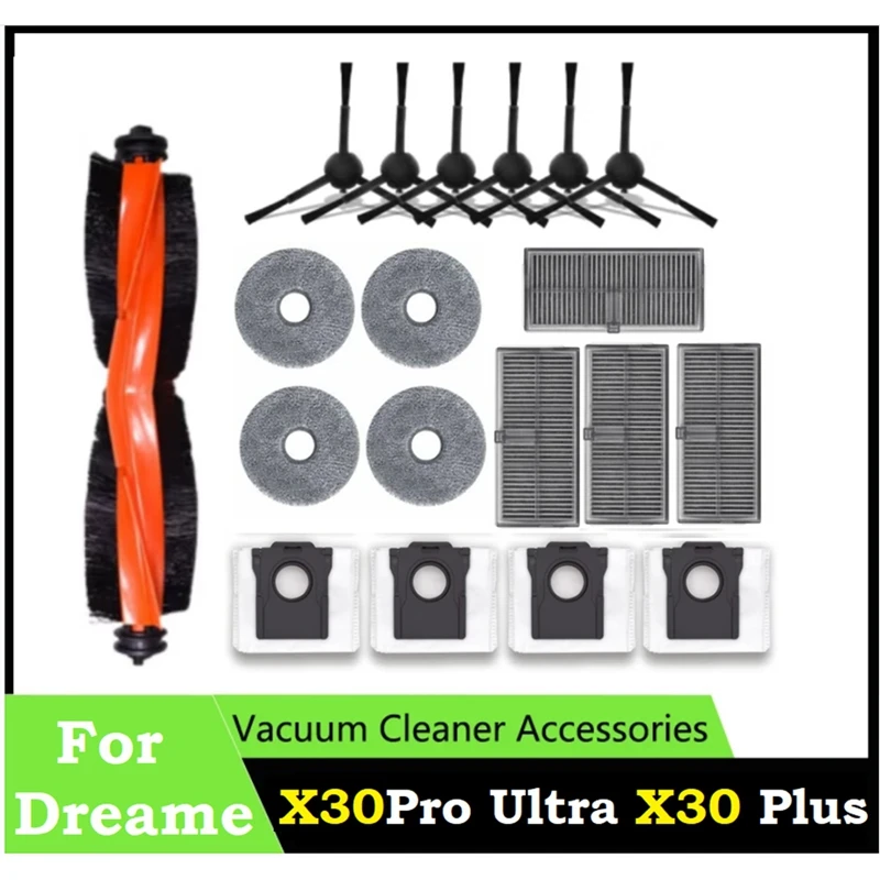Сменные детали для робота-пылесоса Dreame Bot X30pro Ultra X30pro Plus, основная боковая щетка, фильтр, мешок для пыли для швабры, 19 шт.
Сменные детали для робота-пылесоса Dreame Bot X30pro Ultra X30pro Plus, основная боковая щетка, фильтр, мешок для пыли для швабры, 19 шт.
