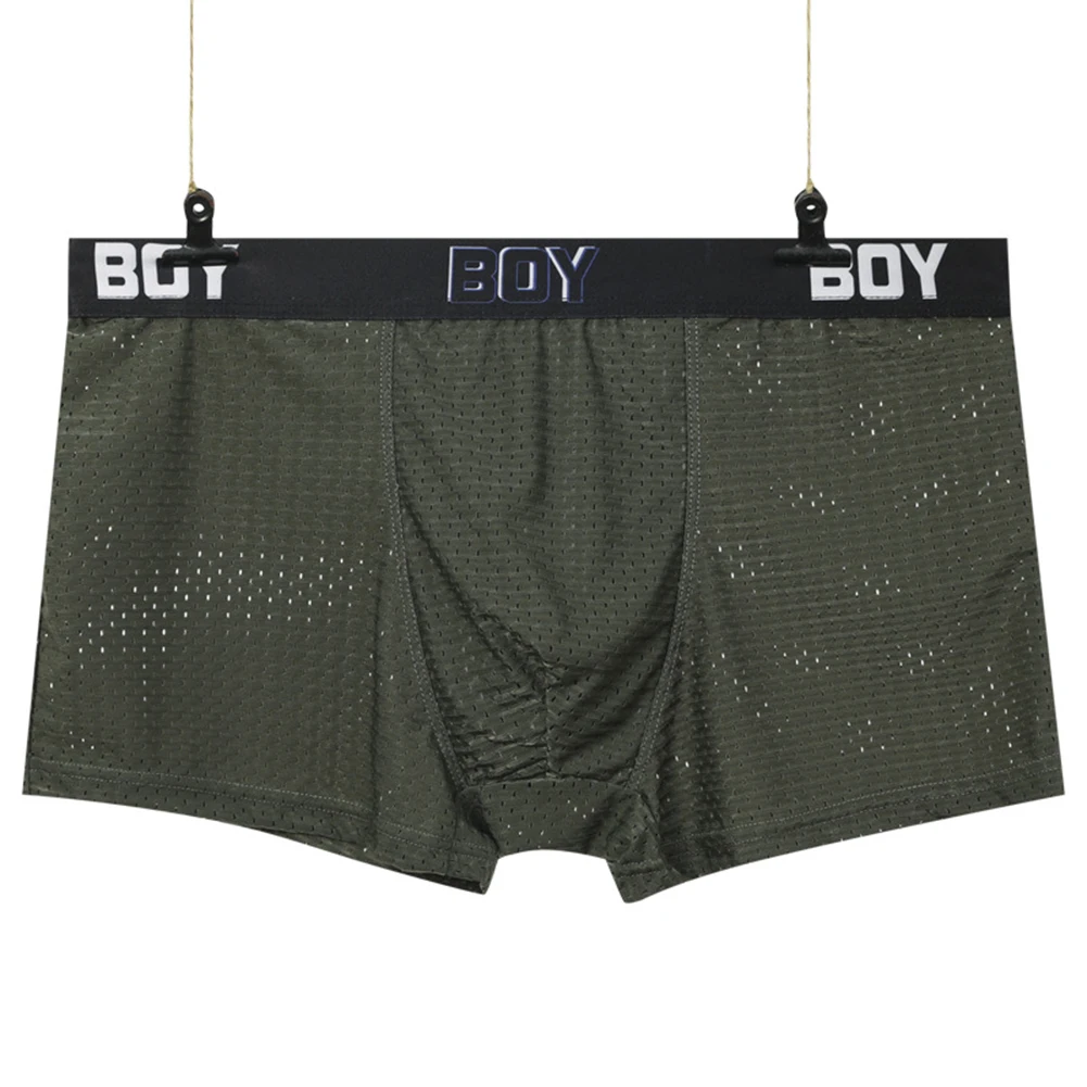 Mens Mesh Breathable Sweat Boxer Briefs Sexy Bulge Pouch Shorts Comfortable Soft Home Panties Casual Loose Underpants Lingerie
Mens Mesh Breathable Sweat Boxer Briefs Sexy Bulge Pouch Shorts Comfortable Soft Home Panties Casual Loose Underpants Lingerie