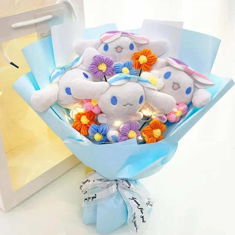 

Sanrio Kuromi Cinnamoroll плюшевая кукла игрушки букет Искусственные цветы День Святого Валентина юбилей подруге детские подарки на день рождения