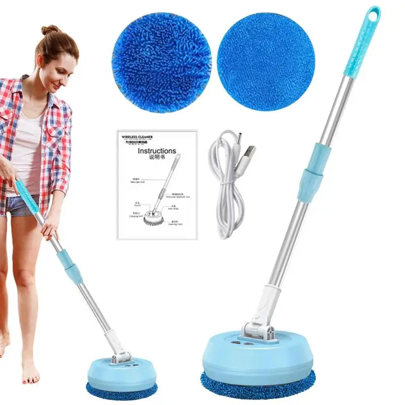 

Round Electric Spin Mop With Bucket Hand 180-degree Rotation Automatic Magic Cleaner For Laminate/Hardwood/Tiles/Carpet Kitchen