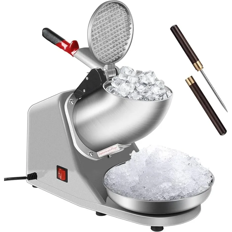 Electric Ice Shaver Snow Cone Maker, Hours with Ice Picks for Home and Commercial Use, Silver 143 lbs.
Electric Ice Shaver Snow Cone Maker, Hours with Ice Picks for Home and Commercial Use, Silver 143 lbs.