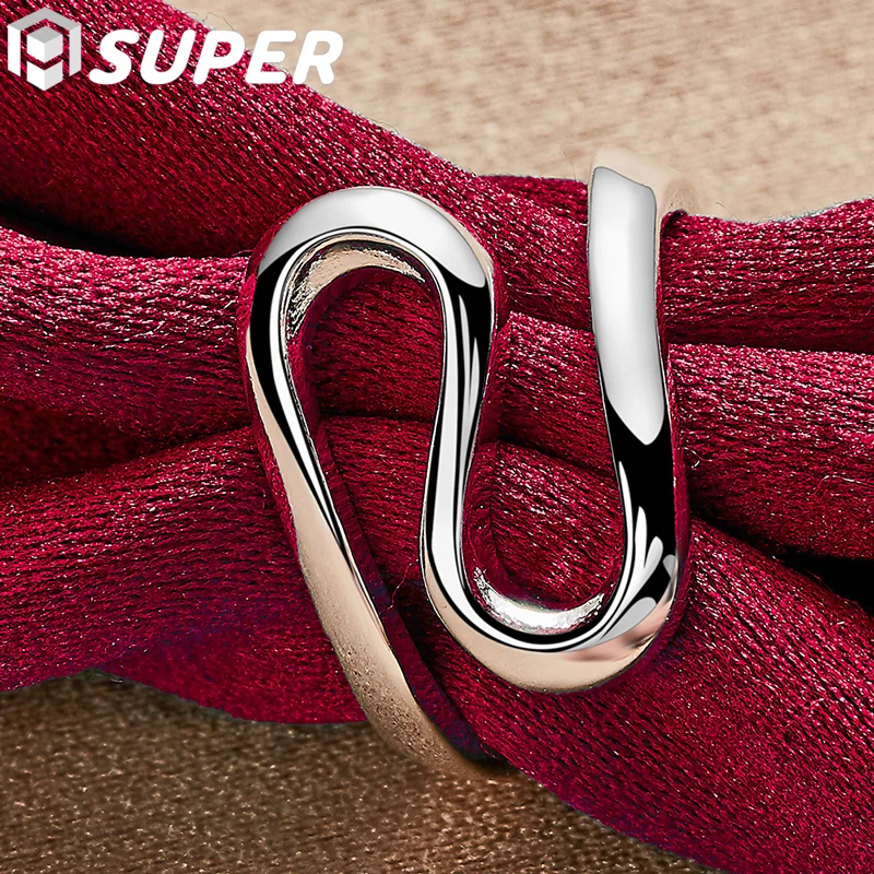 925 Sterling Silver Curved Smooth Ring For Women Man Brand Fashion Simple Wedding Engagement Party Jewelry
925 Sterling Silver Curved Smooth Ring For Women Man Brand Fashion Simple Wedding Engagement Party Jewelry