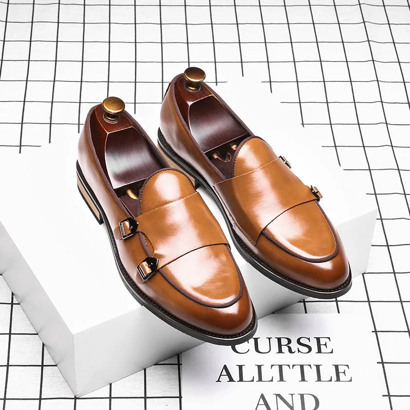 Men Bussiness Dress Shoes Fashion Double Monk Strap Leather Formal Shoes Male Pointed Toe Wedding Oxfords Casual Loafers
Men Bussiness Dress Shoes Fashion Double Monk Strap Leather Formal Shoes Male Pointed Toe Wedding Oxfords Casual Loafers