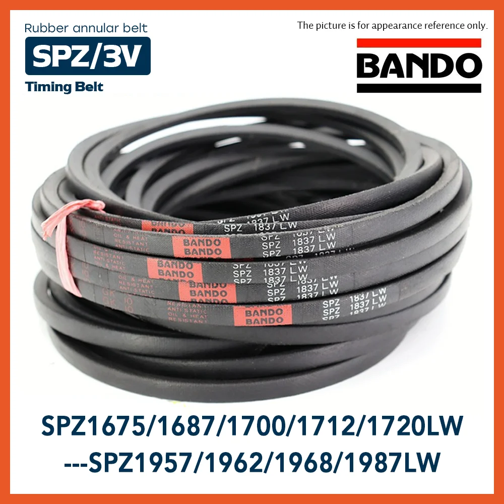 

BANDO SPZ/3V Type SPZ1675-1987mm жесткий провод резиновый Привод Длина обхват промышленная передача сельскохозяйственная техника V ремень