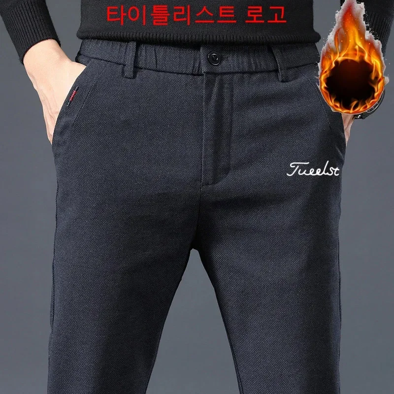 Brand Titlesit Golf Wear Men's Winter Fleece Golf Pants Thickened Warm Elastic Waist Black Business Golf Trousers Golf Clothes 
Brand Titlesit Golf Wear Men's Winter Fleece Golf Pants Thickened Warm Elastic Waist Black Business Golf Trousers Golf Clothes