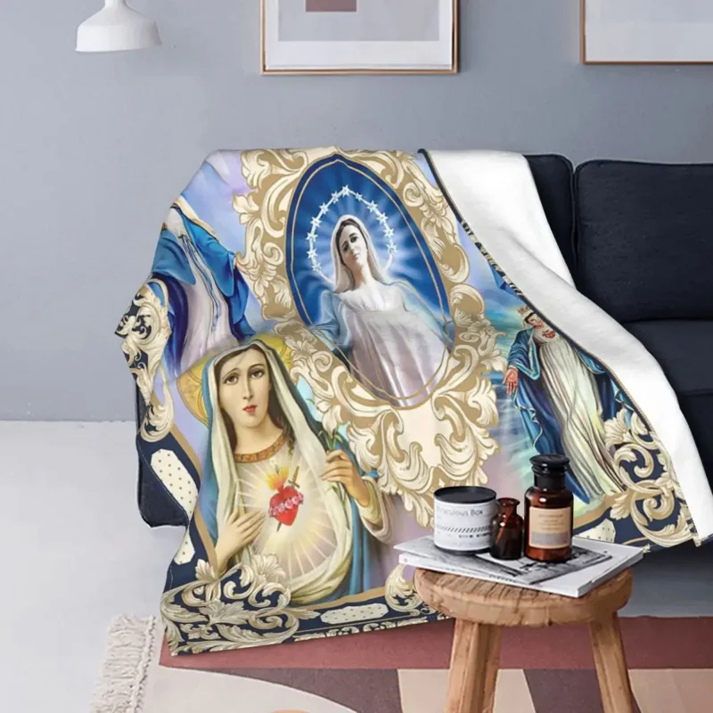 Jesus Virgin Mary Christian Catholic Blankets Fleece Printed Breathable Super Warm Throw Blanket for Home Travel Bedding Throws
Jesus Virgin Mary Christian Catholic Blankets Fleece Printed Breathable Super Warm Throw Blanket for Home Travel Bedding Throws