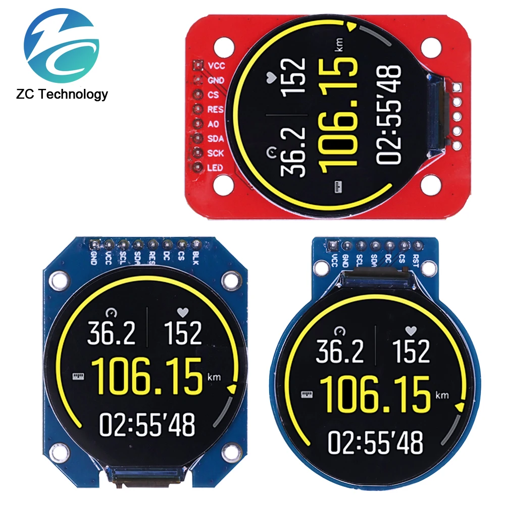 

TFT Display 1.28 Inch TFT LCD Display Module Round RGB 240*240 GC9A01 Driver 4 Wire SPI Interface 240x240 PCB For Arduino