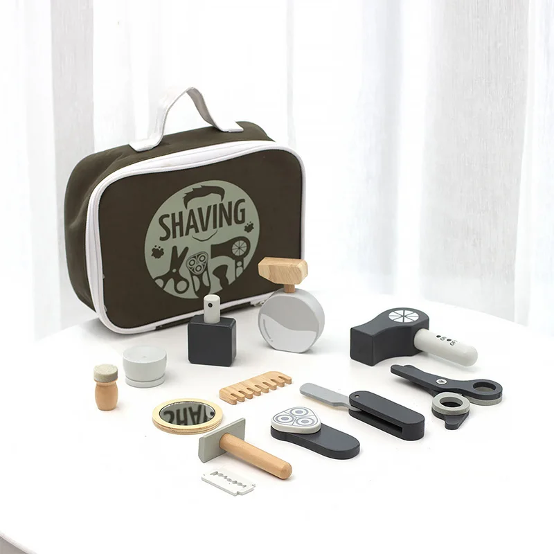 Wooden New Play House Simulation Haircut Sets Boys And Girls Haircut And Hairdressing Toys Cosmetic Bag Birthday Gift Toy Set.
Wooden New Play House Simulation Haircut Sets Boys And Girls Haircut And Hairdressing Toys Cosmetic Bag Birthday Gift Toy Set.