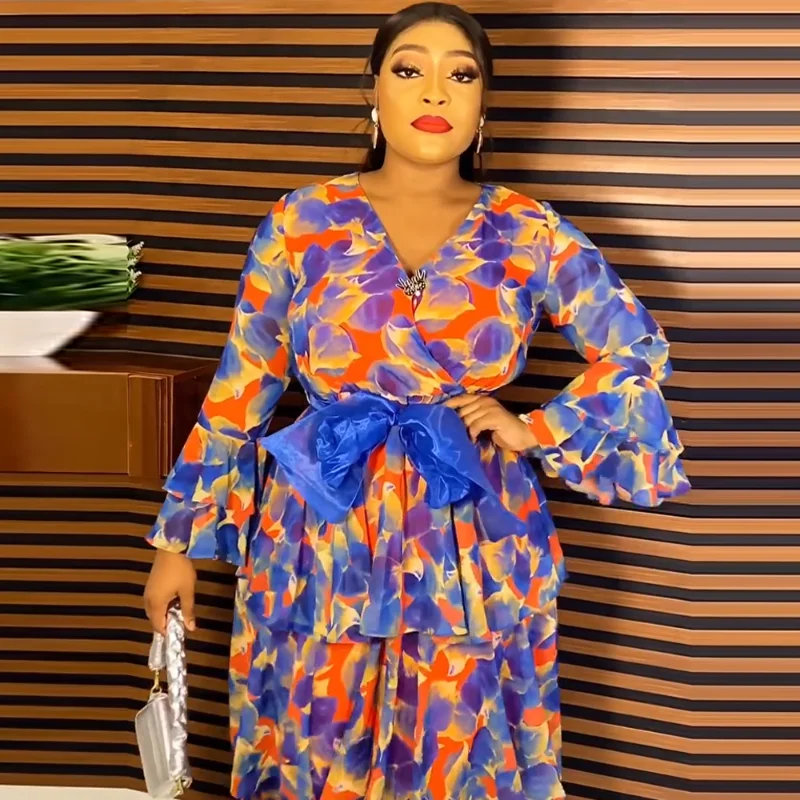 Plus Size African Party Dresses for Women 2023 African Summer Fashion Clothing Elegant Muslim Print Chiffon Maxi Dress L-3XL
Plus Size African Party Dresses for Women 2023 African Summer Fashion Clothing Elegant Muslim Print Chiffon Maxi Dress L-3XL