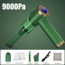 120W Cordless Car Vacuum Cleaner 9000PA Suction Rechargeable Car Vacuum with LED Foldable Handle Mini Cleaning Tool for Car Home
120W Cordless Car Vacuum Cleaner 9000PA Suction Rechargeable Car Vacuum with LED Foldable Handle Mini Cleaning Tool for Car Home