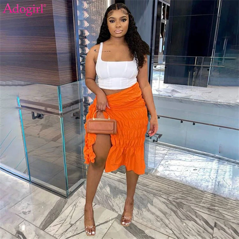 Adogirl Puff Pleated Midi Skirt Women Summer Beach Outfits Size Lace Up Ruffle Casual Cover Ups Female Solid Petticoat Clothing
Adogirl Puff Pleated Midi Skirt Women Summer Beach Outfits Size Lace Up Ruffle Casual Cover Ups Female Solid Petticoat Clothing
