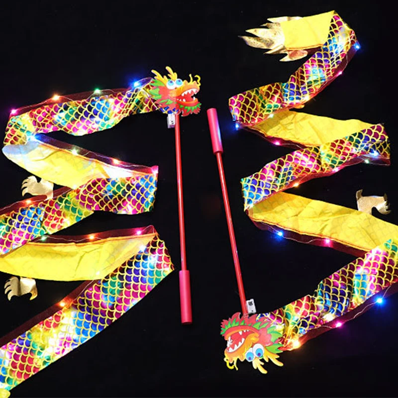 LED 1/2M Children's Luminous Dragon Dance Stage Ribbon Light String Prop Dragon Lion Head KIDS Holiday Gift Outdoor Toys
LED 1/2M Children's Luminous Dragon Dance Stage Ribbon Light String Prop Dragon Lion Head KIDS Holiday Gift Outdoor Toys