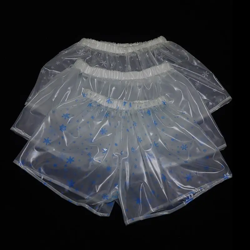 PVC Waterproof Porcha Snowflake Printing Clear Transparent Shorts Elastic Wasit Raining ABDL Panties Live Show Dance COSTUME
PVC Waterproof Porcha Snowflake Printing Clear Transparent Shorts Elastic Wasit Raining ABDL Panties Live Show Dance COSTUME