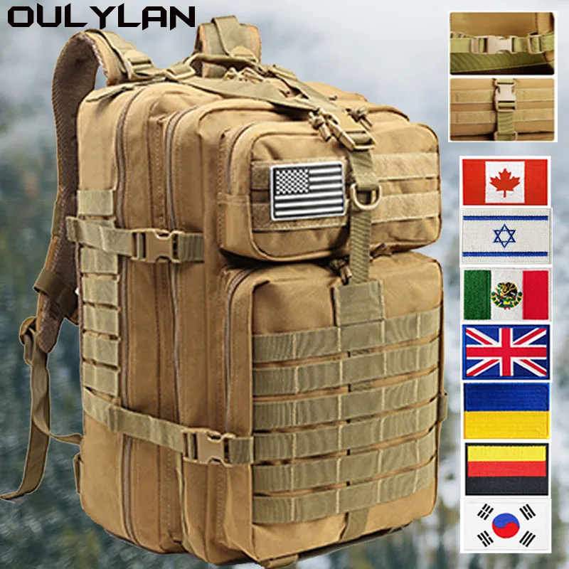 

OULYLAN Tactical Backpack 30L/50L Outdoor Knapsack Camping Hunting Backpacks Nylon Waterproof Military Rucksack Fishing Bag