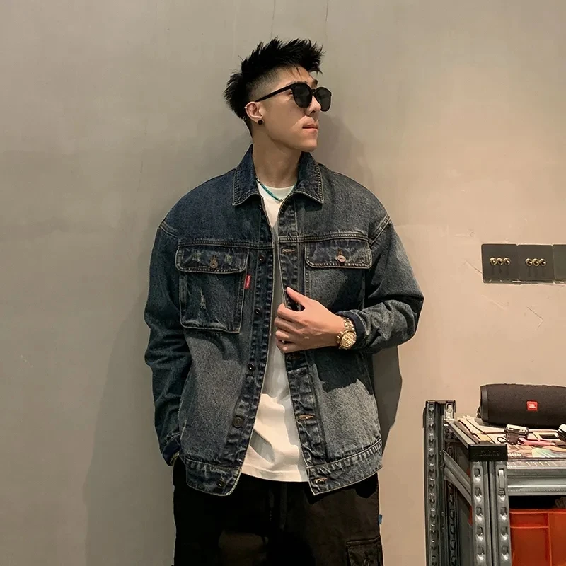 Harajuku Denim Jacket Mens Large Size Vintage Male American High Street Fashion Spring Autumn Washed Jackets for Men Jean Tops
Harajuku Denim Jacket Mens Large Size Vintage Male American High Street Fashion Spring Autumn Washed Jackets for Men Jean Tops