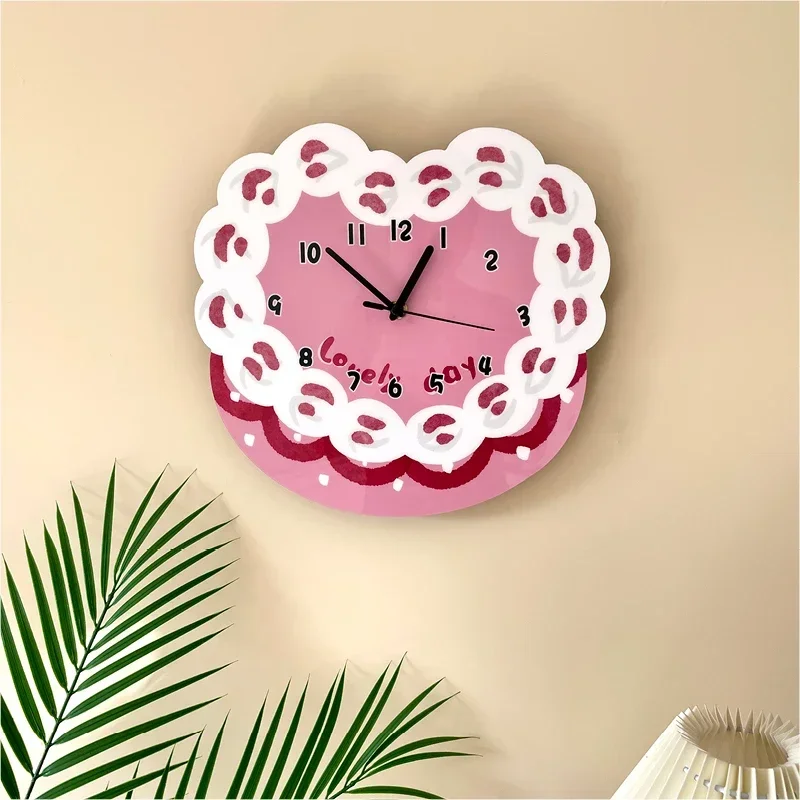 Cartoon Love Creative Cake Decoration Hanging Wall Clock Living Room Bakery Catering Shop Decoration Silent Personality Clock
Cartoon Love Creative Cake Decoration Hanging Wall Clock Living Room Bakery Catering Shop Decoration Silent Personality Clock