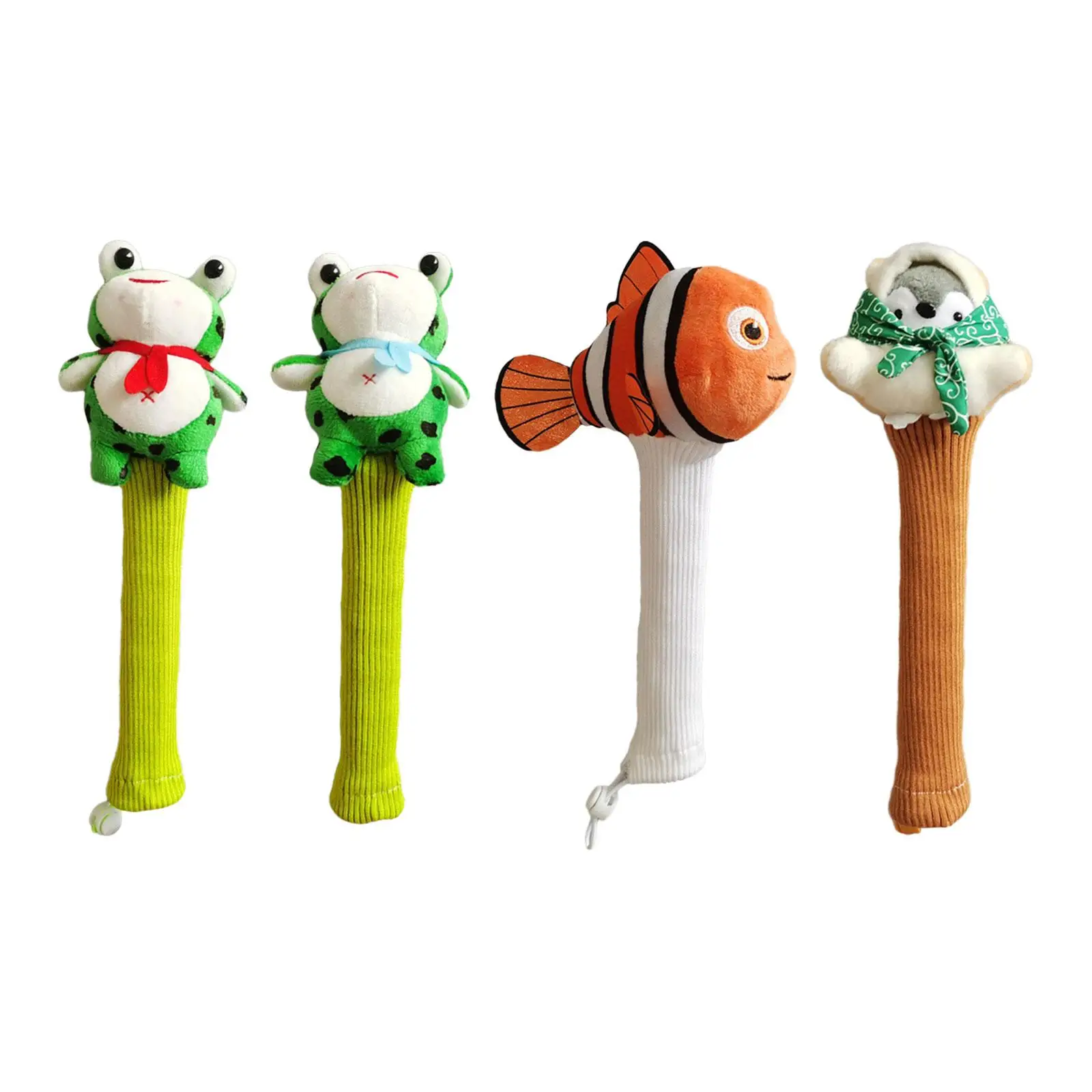 

Badminton Racket Handle Cover Tennis Racket Overgrip Nonslip Sweat Absorbing Decorative Cartoon Plush Animal Grip Protector