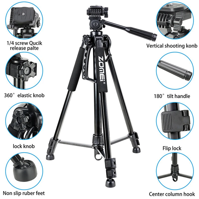 Высокий Портативный штатив Zomei 155 см/66 дюймов для цифровой камеры DSLR Canon 360 ° панорамная шаровая Головка Штатив для видео для мобильного прожектора
Высокий Портативный штатив Zomei 155 см/66 дюймов для цифровой камеры DSLR Canon 360 ° панорамная шаровая Головка Штатив для видео для мобильного прожектора
