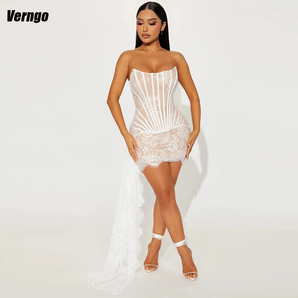 Verngo Short Mermaid Special Club Occasion Dress Strapless Sleeveless Black Girl Birthday Party Dresses 2024 Lace Prom Gown
Verngo Short Mermaid Special Club Occasion Dress Strapless Sleeveless Black Girl Birthday Party Dresses 2024 Lace Prom Gown
