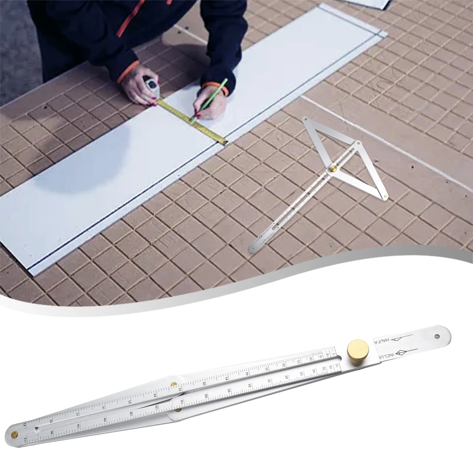 Protractor Square Protractor Silver Stainless Steel 1 Pc Gauge Measurements Multi-Angle Ceiling Corner Angle Finder
Protractor Square Protractor Silver Stainless Steel 1 Pc Gauge Measurements Multi-Angle Ceiling Corner Angle Finder