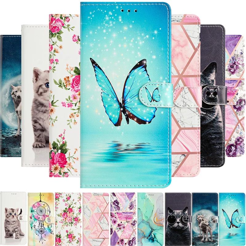 

Leather Magnetic Etui For Oppo A17 K A17k A 17K A 17 K CPH2477 CPH2471 Phone Cover Card Holder Flip Wallet Painted Case Coque