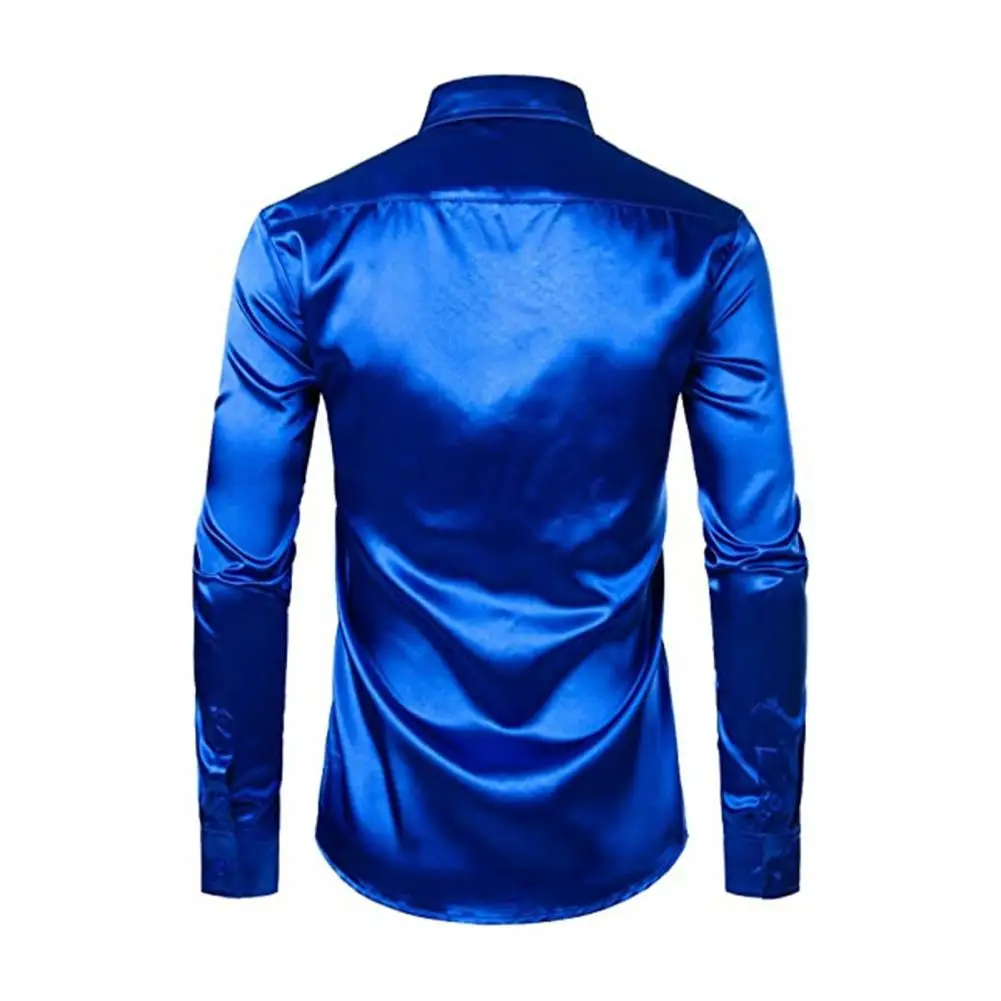 Glossy Design Men Shirt Silky Soft Solid Color Cardigan for Women Men Lapel Collar Long Sleeve Single-breasted Buttons Mid
Glossy Design Men Shirt Silky Soft Solid Color Cardigan for Women Men Lapel Collar Long Sleeve Single-breasted Buttons Mid