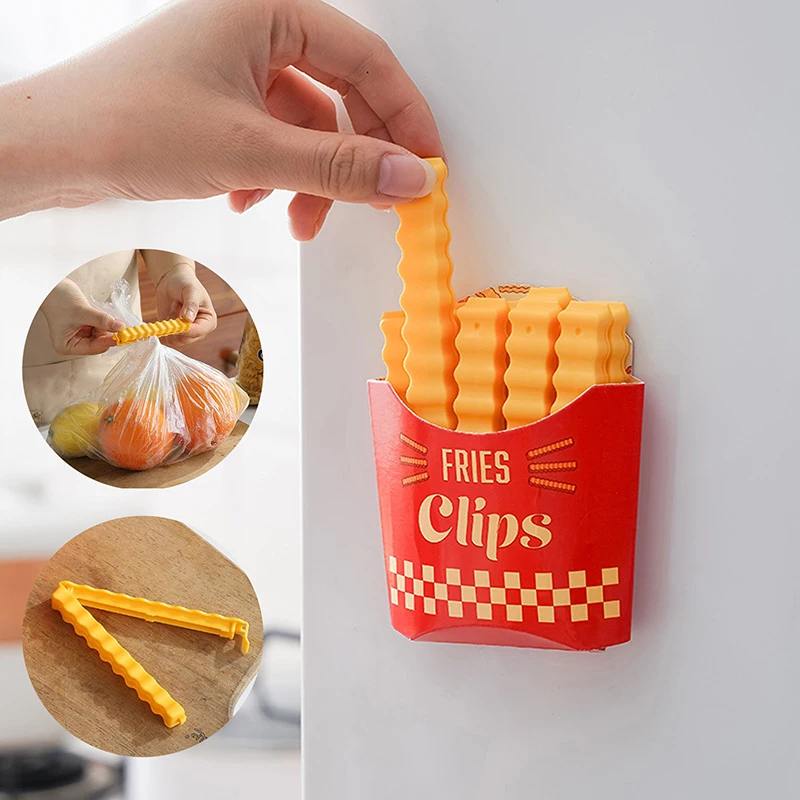 Snack Bag Sealing Clip Cute French Fries Sealing Clip Storage Box Moisture-proof Preservation Clip Food Sealing Refrigerator Sti
Snack Bag Sealing Clip Cute French Fries Sealing Clip Storage Box Moisture-proof Preservation Clip Food Sealing Refrigerator Sti