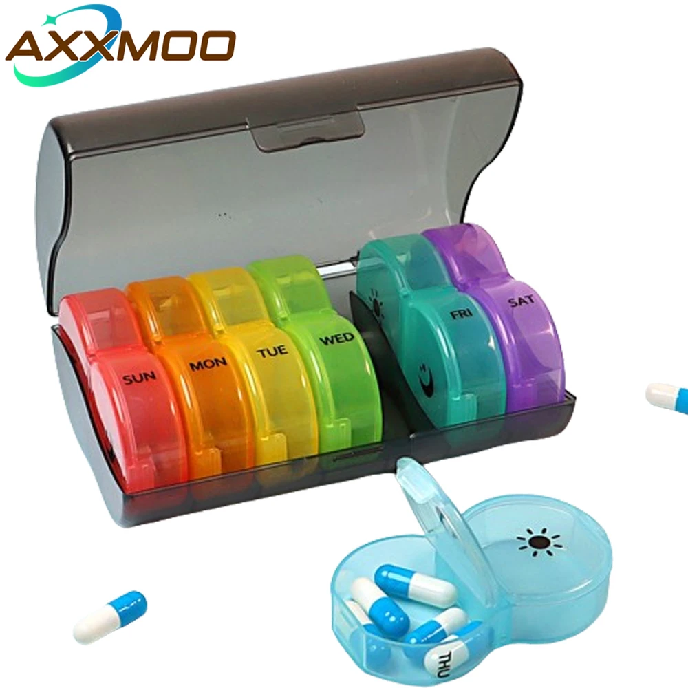 

Weekly Pill Organizer 2 Times A Day, Large 7 Day Pill Case, Daily Vitamin Case Medicine Box, AM/PM Pill Containers for Medicine