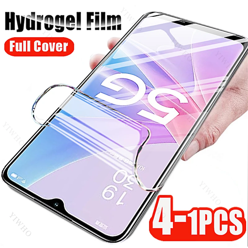 

4-1pcs for Oppo A98 A97 A96 A95 A94 A78 A77s A77 A76 A74 A56s A58 A57e A57s A57 A54 A54s 4G 5G Screen Protector HD Hydrogel Film