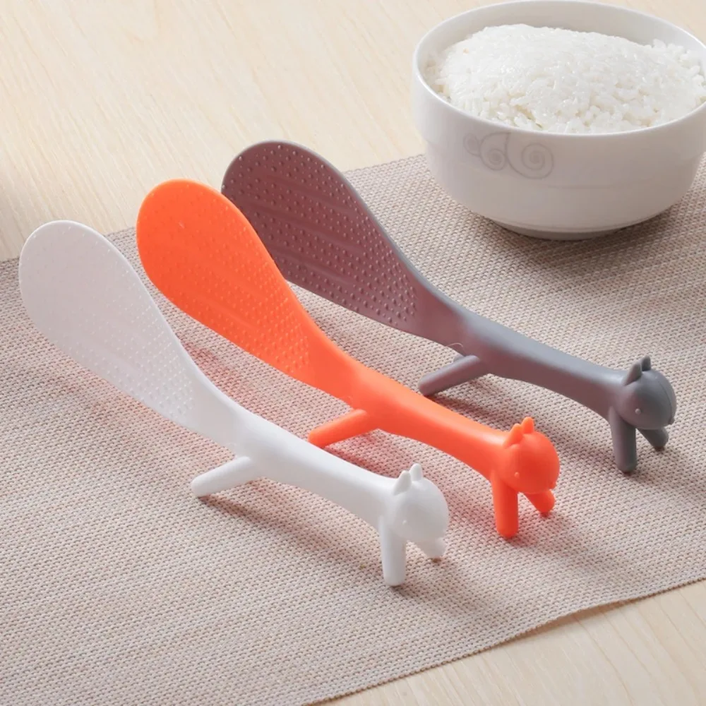 

Non Stick Squirrel Shape Rice Spoon Ladle Serving Spoon Upright Rice Shovel Plastic Rice Spatula