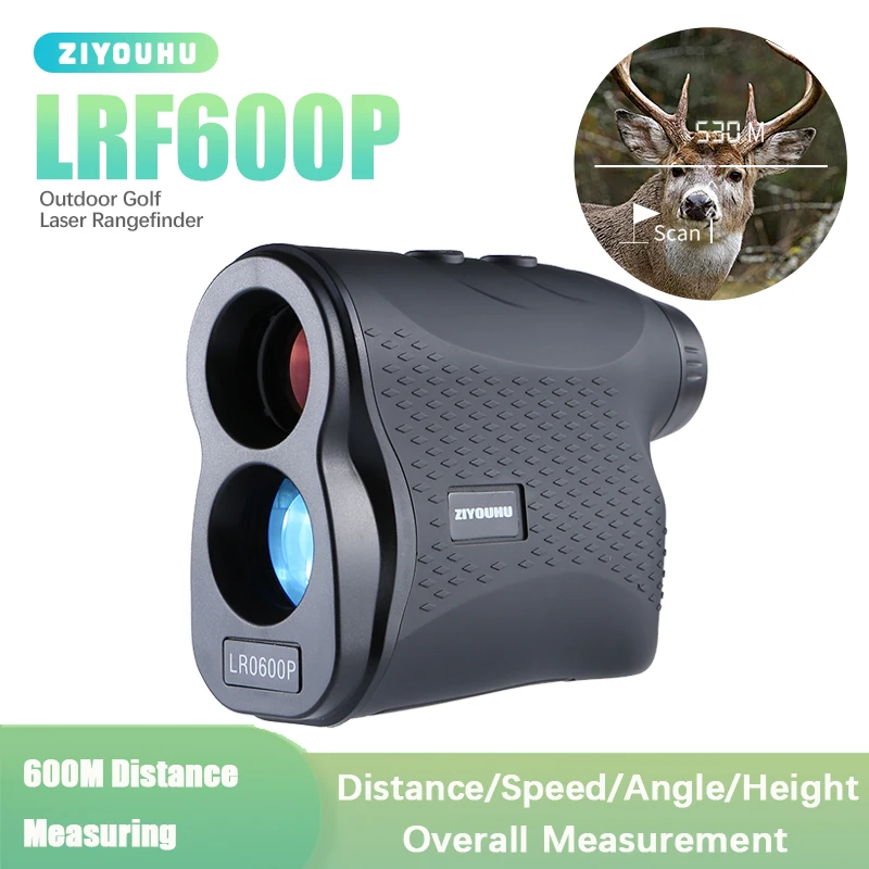 

6X LRF Ranging Finder Monocular 600M Distance Measurer Speed Angle Overall Measurement Hunting Golf Outdoor Laser Rangefinder