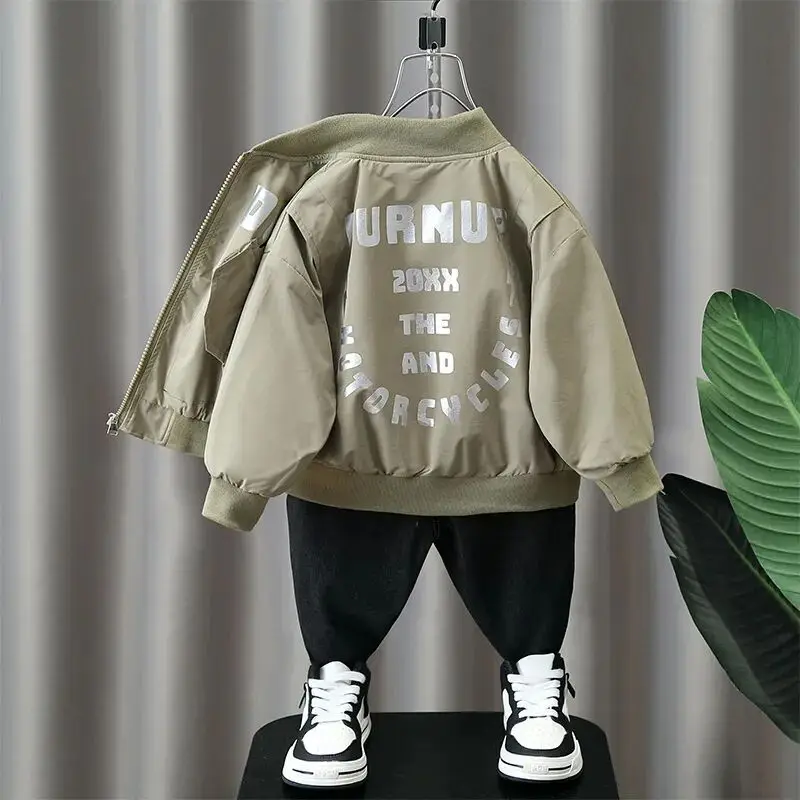 Children's Coat Spring and Autumn New Boys Fashionable Jacket Handsome Coat Boys' Baby Baseball Coat
Children's Coat Spring and Autumn New Boys Fashionable Jacket Handsome Coat Boys' Baby Baseball Coat