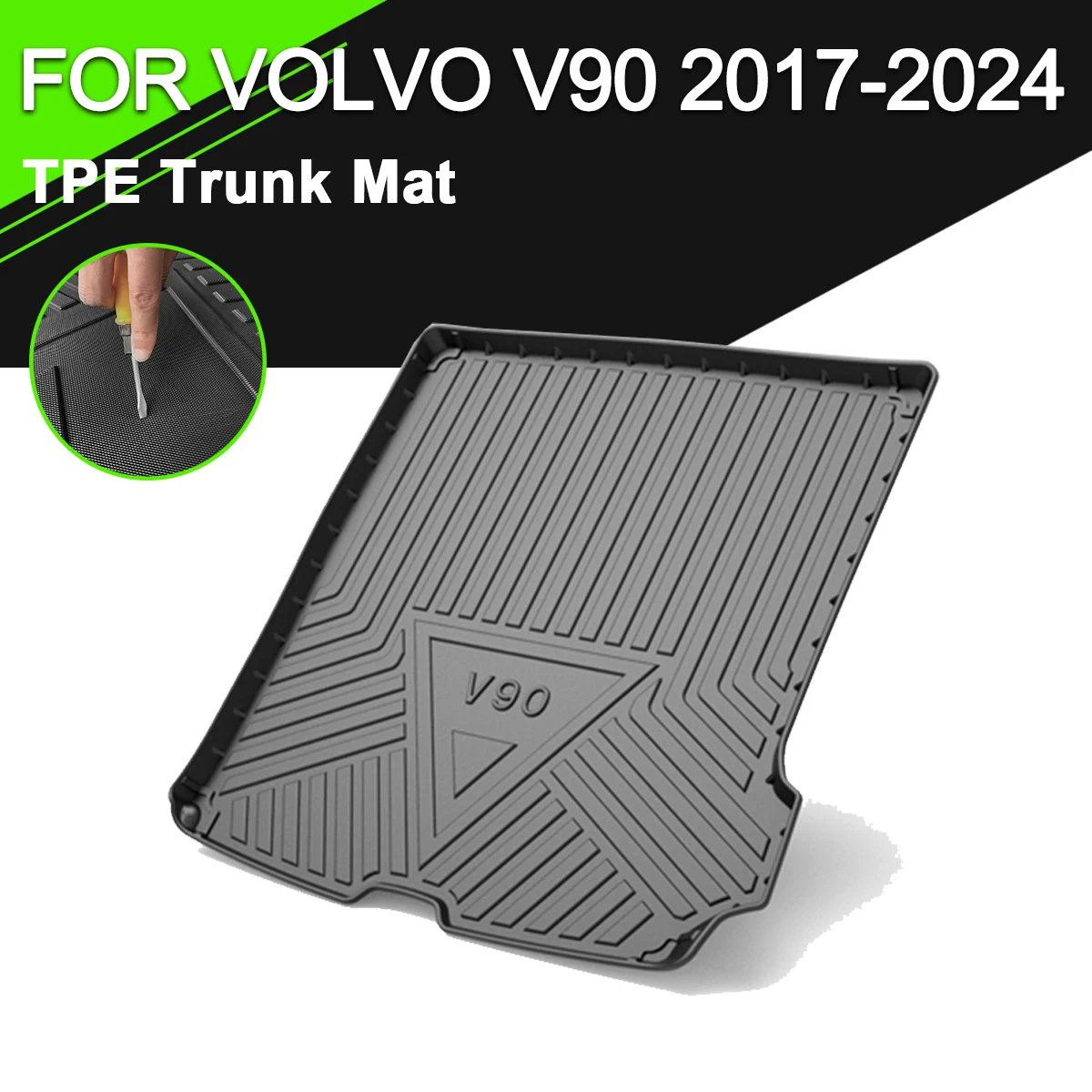 Trunk Mat TPE FOR VOLVO V90 2017-2024 Car Waterproof Non-Slip Rubber Cargo Liner Accessories
Trunk Mat TPE FOR VOLVO V90 2017-2024 Car Waterproof Non-Slip Rubber Cargo Liner Accessories