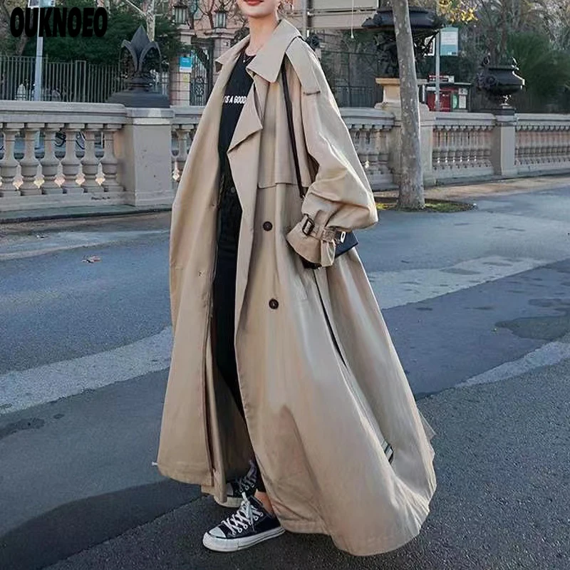Luxury Woman Long Trench Coat Elegant Korean Casual Belt Loose Jacket 2023 Kkaki Thin Raincoat Autumn Women Clothes Windbreaker
Luxury Woman Long Trench Coat Elegant Korean Casual Belt Loose Jacket 2023 Kkaki Thin Raincoat Autumn Women Clothes Windbreaker