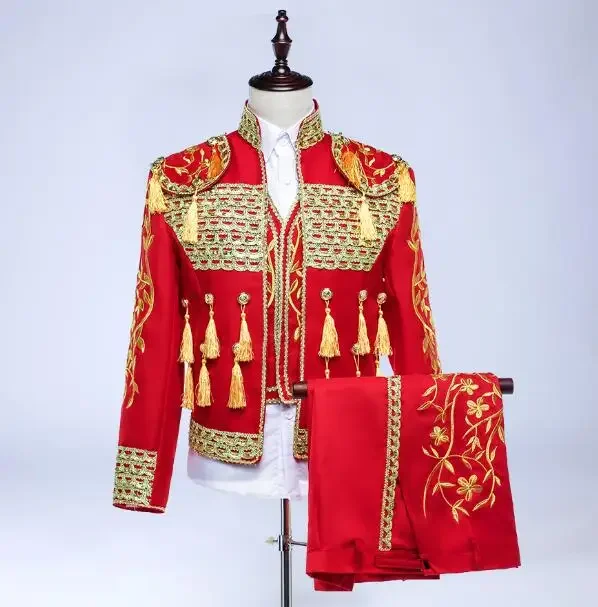 Spanish Bullfighter Matador Dance Costume European Stage Men Suit Shorts Court Performance Embroidery
Spanish Bullfighter Matador Dance Costume European Stage Men Suit Shorts Court Performance Embroidery