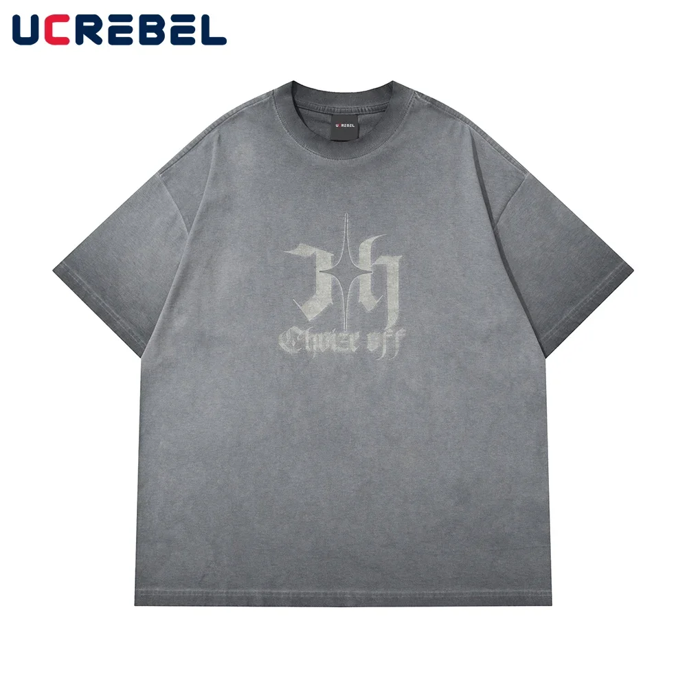 Summer Loose Gradient Dyed Short Sleeve Mens Letter Print Streetwear Washed Drop Shoulder Cotton Half-Sleeve T-shirt
Summer Loose Gradient Dyed Short Sleeve Mens Letter Print Streetwear Washed Drop Shoulder Cotton Half-Sleeve T-shirt