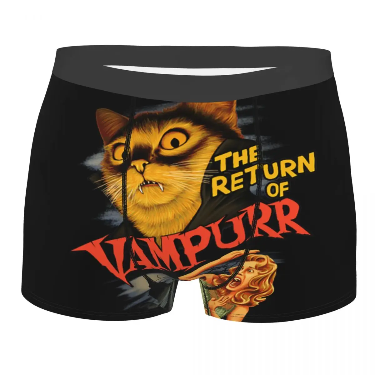 Novelty Boxer Shorts Panties Briefs Men's Cat The Return Of Vampurr Underwear Horror Halloween Breathbale Underpants for Male
Novelty Boxer Shorts Panties Briefs Men's Cat The Return Of Vampurr Underwear Horror Halloween Breathbale Underpants for Male
