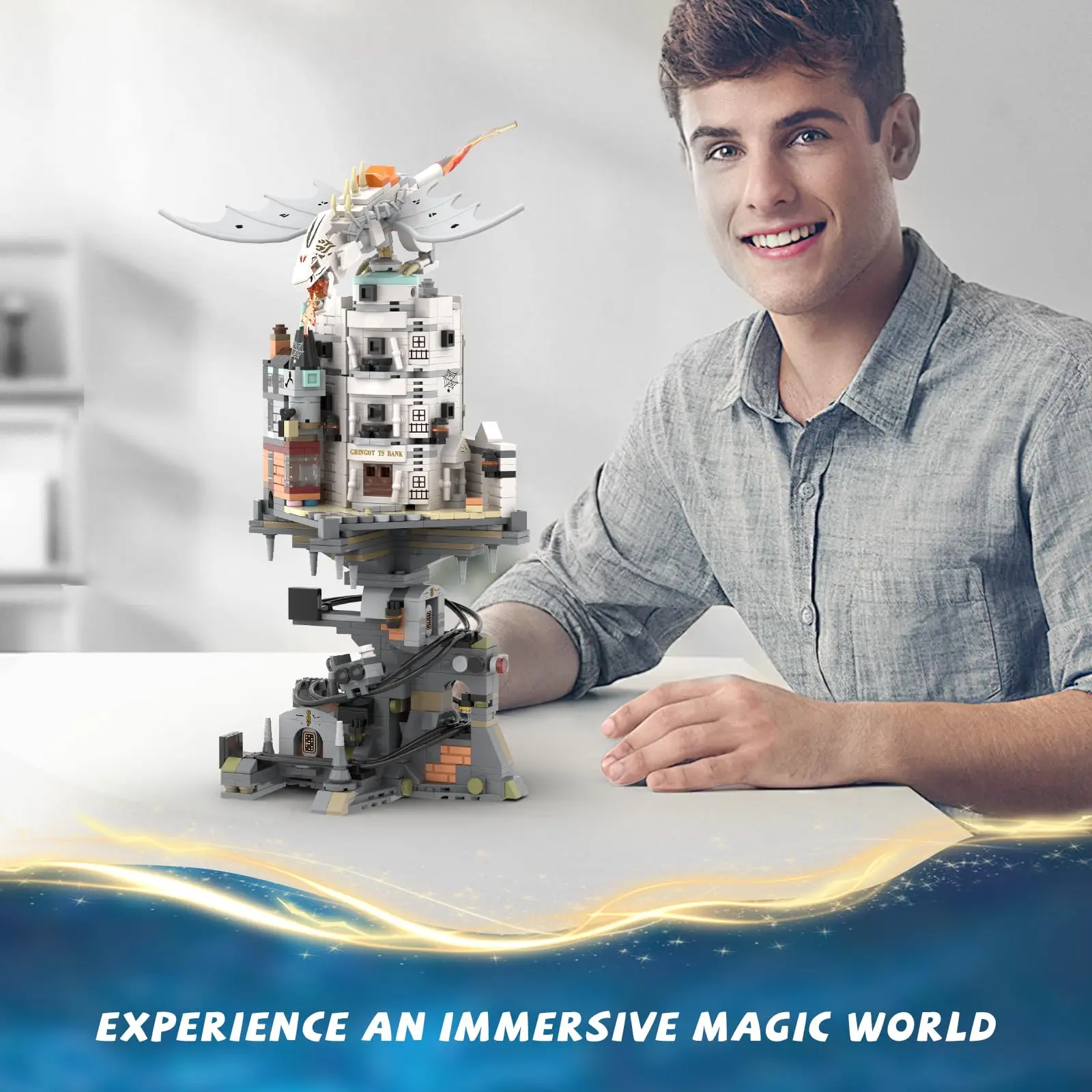 1056PCS Harry Castle Potter Wizarding Bank Building Set Diagon Alley Architecture Model Collection Gifts Building Toy for Adults 1056PCS Harry Castle Potter Wizarding Bank Building Set Diagon Alley Architecture Model Collection Gifts Building Toy for Adults