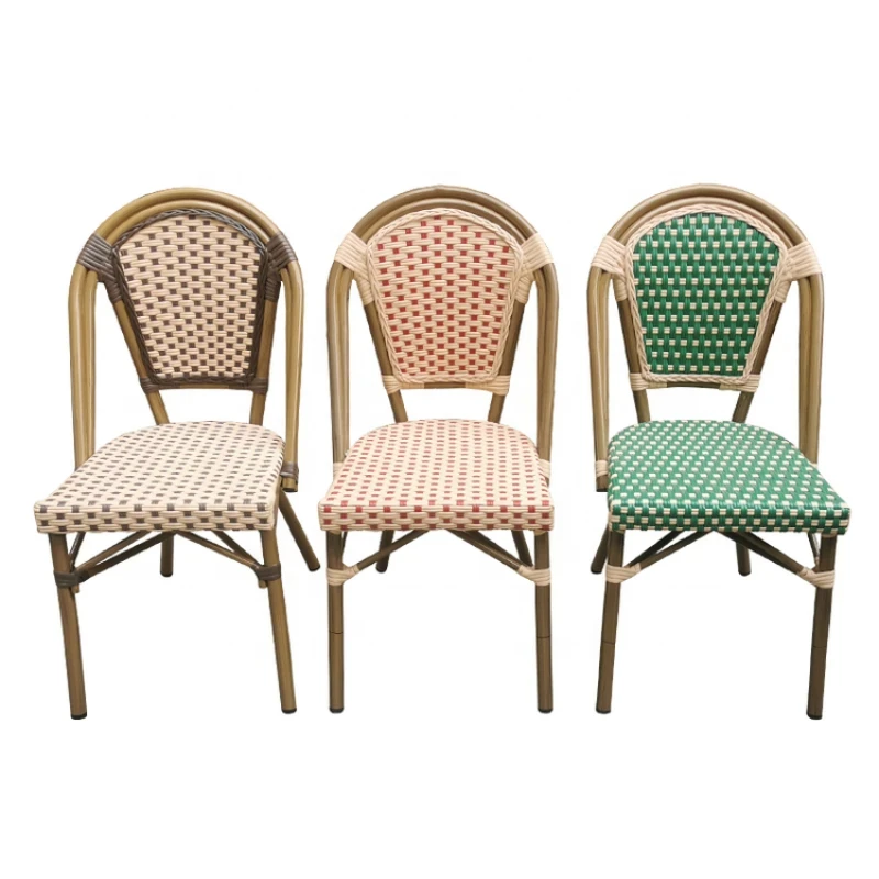 

1pcs Rattan Furniture Outdoor Restaurant Bistro Garden French Bamboo Bar Cafe Patio Rattan Chair