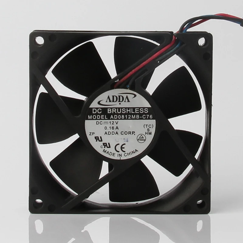 Chassis Cooling Fan Dual Ball Bearing Original for ADDA 12V 0.16A 8020 AD0812MB-C76
Chassis Cooling Fan Dual Ball Bearing Original for ADDA 12V 0.16A 8020 AD0812MB-C76