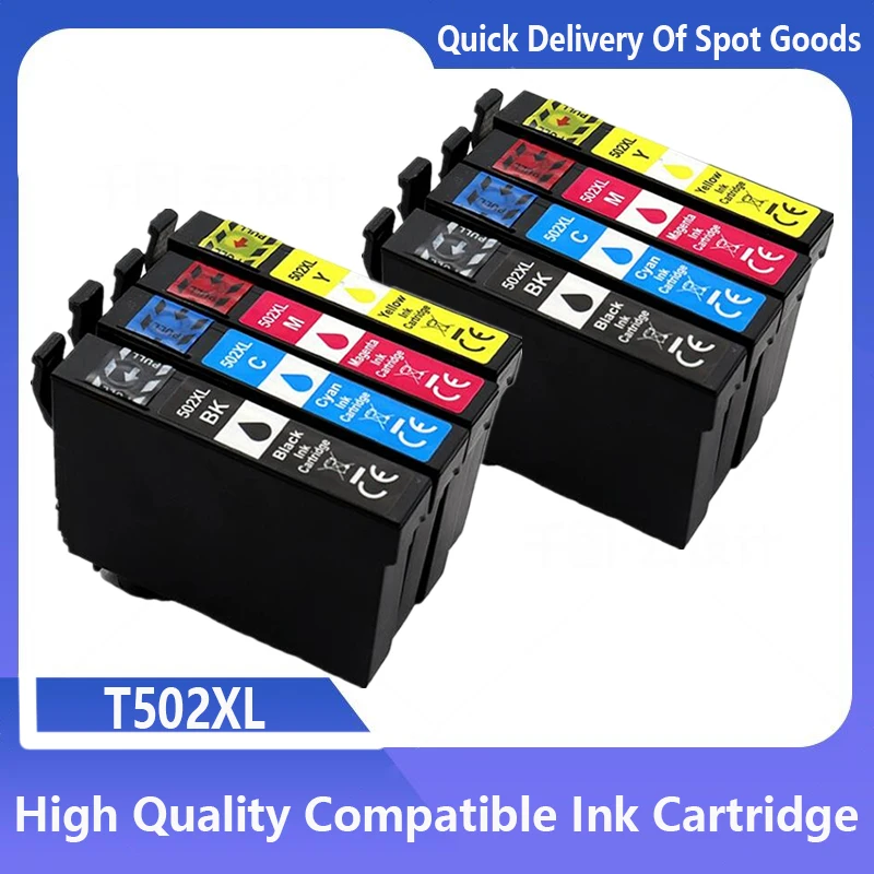 

Compatible For Epson T502XL T502 Ink Cartridge for Expression Home XP-5105 XP-5100 XP5105 XP5100 WF-2860 WF-2865 Printer