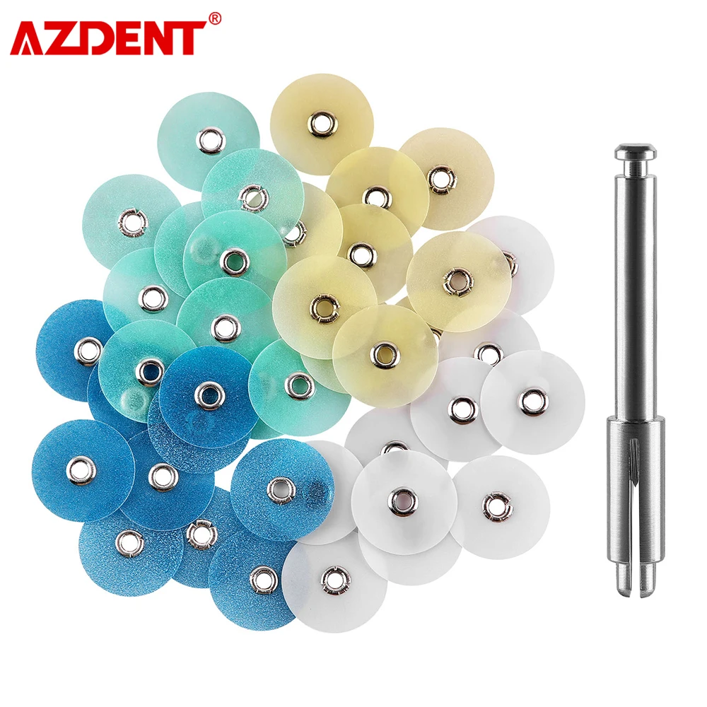AZDENT Dental Polishing Discs Gross Reduction Contouring Mandrel Stripes Set Dental Materials Teeth Whitening 40/80pcs/box
AZDENT Dental Polishing Discs Gross Reduction Contouring Mandrel Stripes Set Dental Materials Teeth Whitening 40/80pcs/box