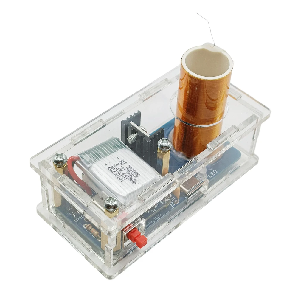 DIY Mini Tesla Coil Module Rechargeable Arc Generator Desktop Toy Wireless Transmission Teaching Demonstration Experiment Model
DIY Mini Tesla Coil Module Rechargeable Arc Generator Desktop Toy Wireless Transmission Teaching Demonstration Experiment Model