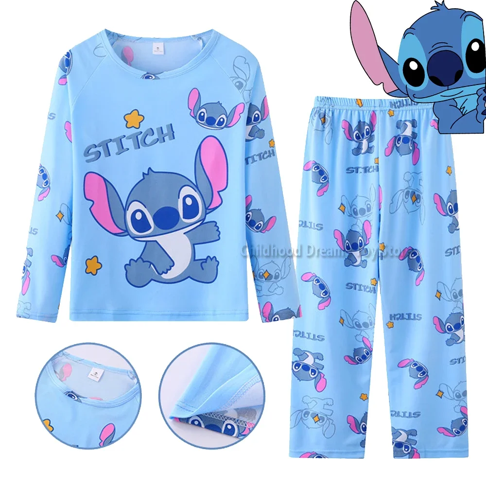NEW Disney Stitch Pajmas Autumn Cotton Children Pyjamas for Boys and Girls Sets Kids Home Wear Travel Casual Sleepwear Suit
NEW Disney Stitch Pajmas Autumn Cotton Children Pyjamas for Boys and Girls Sets Kids Home Wear Travel Casual Sleepwear Suit