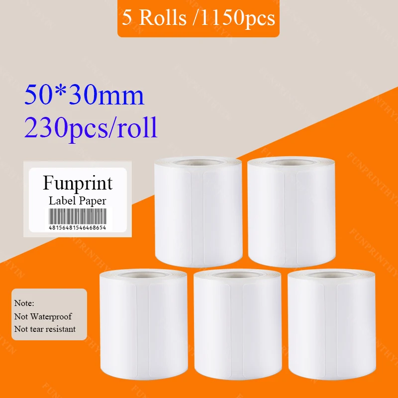 NIIMBOT B1 B203 B21 B3S Thermal Label Clothing Price Food Self-adhesive Tag Not Waterproof Smart Pocket Label Paper
NIIMBOT B1 B203 B21 B3S Thermal Label Clothing Price Food Self-adhesive Tag Not Waterproof Smart Pocket Label Paper