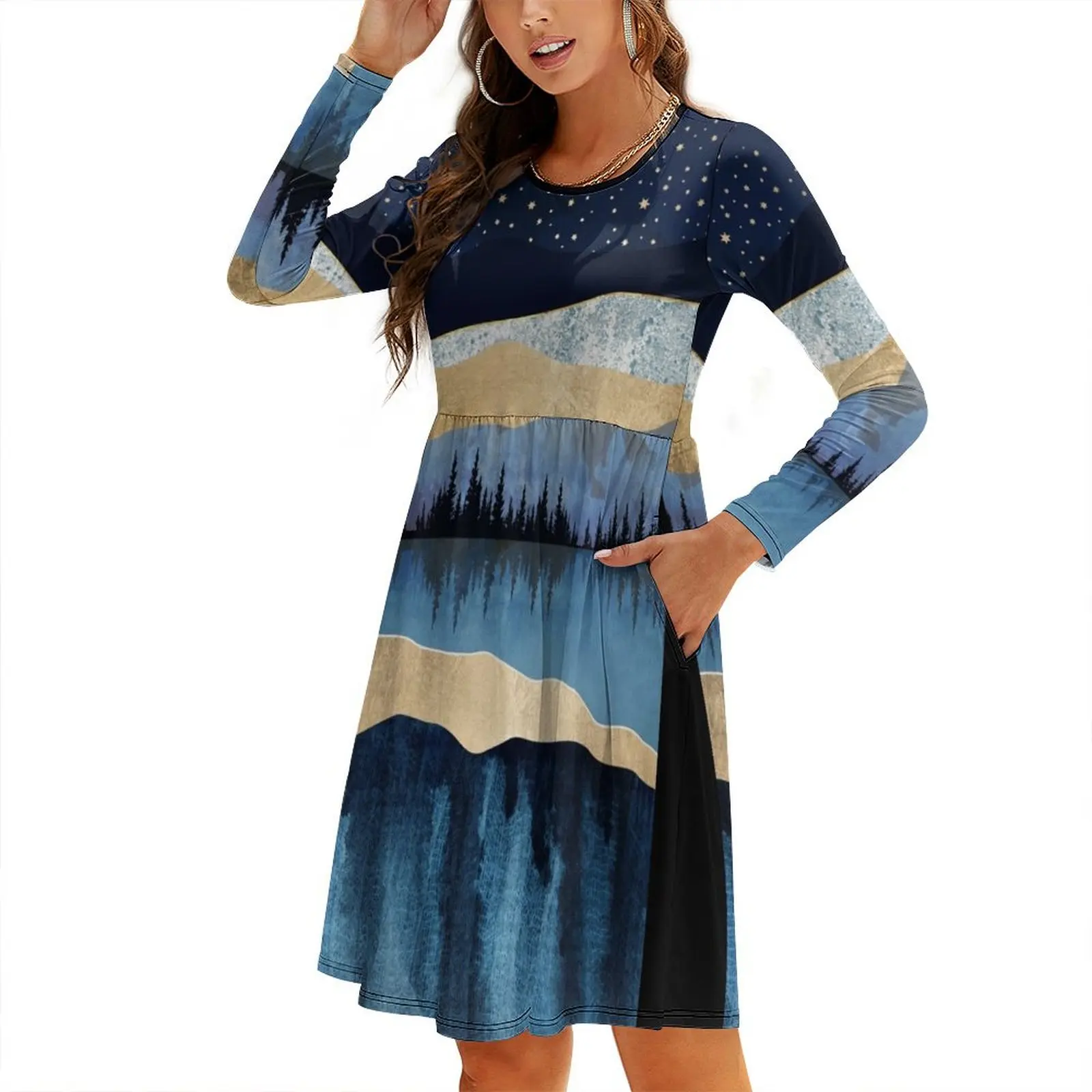 Midnight Lake Round Neck Baggy Dress Party dresses elegant dresses for women
Midnight Lake Round Neck Baggy Dress Party dresses elegant dresses for women