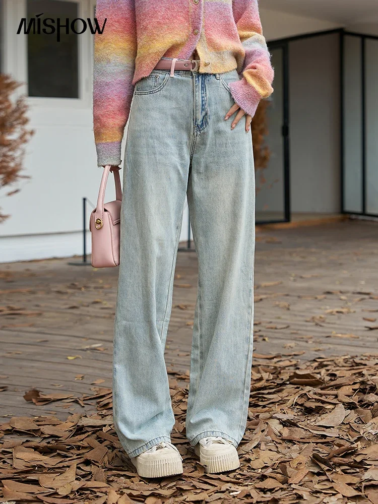 MISHOW Retro Embroidery Love Patch Jeans for Women Autumn 2023 100 Cotton Denim Blue Loose Straight Full Length Pants MXC39K0101
MISHOW Retro Embroidery Love Patch Jeans for Women Autumn 2023 100 Cotton Denim Blue Loose Straight Full Length Pants MXC39K0101